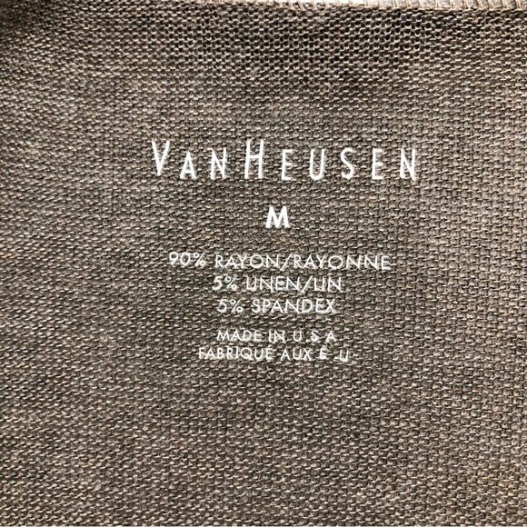 Van Heusen Women's Size M Tan Long Sleeve Open Front Asymmetric Hem Cardigan - Picture 7 of 8